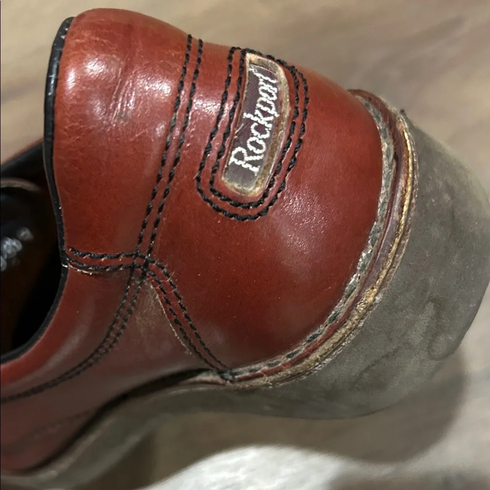 Rocsports VINTAGE Casual Leather Lace-Up Shoes in Burgundy ! Size 10